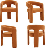 Modern Sherpa Barrel Dining Chair Upholstered Faux Fur Dining Room Chair - Image 9