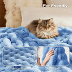 L'AGRATY Faux Rabbit Fur Throw Blanket - Image 7