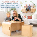 ECR4Kids Premium Bentwood Multipurpose Table and Chair Set, Kids Furniture - Image 4