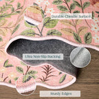 Pink Floral Entry Rug, 3x5 Ft Indoor Outdoor Mats - Image 3