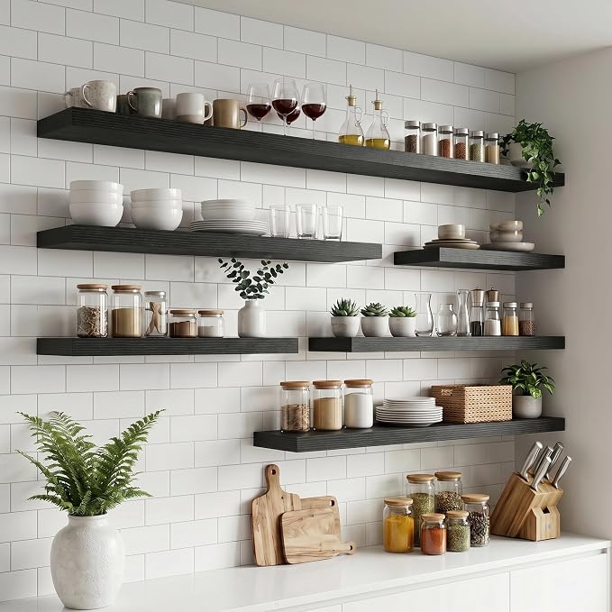 FLYJOE Floating Shelves for Wall, 48 Inch Floating Shelves Set of 1, Kitchen - Image 5