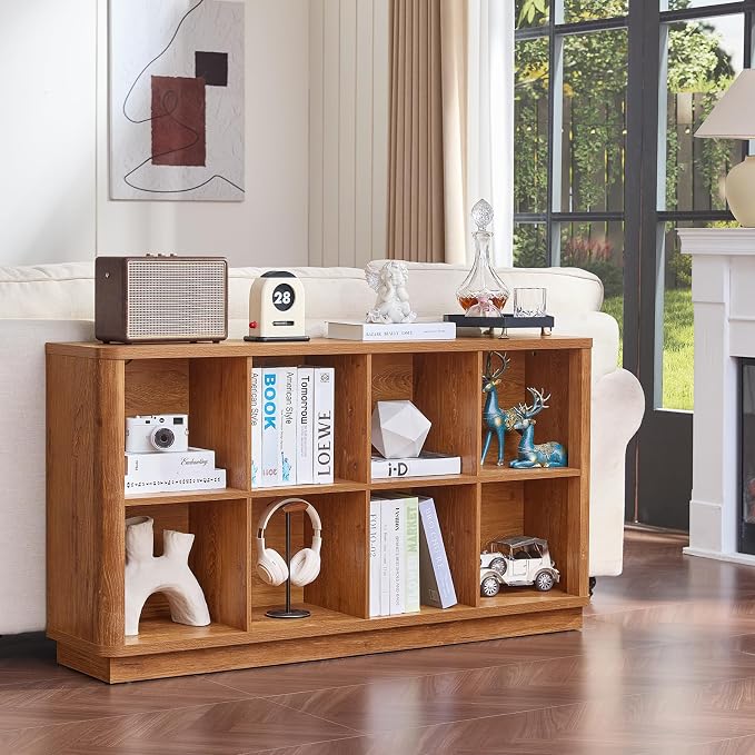 Joaxswe 8 Cube Storage Book Shelf, Floor Standing Wooden Cubby Bookcase - Image 5