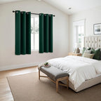 MIULEE Blackout Curtains for Bedroom 2 Panel 40 x 63 Inch Long Hunter Green | - Image 6