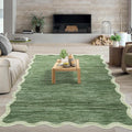 GarveeHome Scalloped Washable Rugs 9x12 Area Rug by GarveeHome