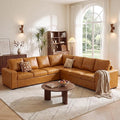 ABCASA Oversized Modular V Shaped Sectional Couches by ABCASA