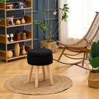 Wimarsbon Pouf Ottoman, 100% Cotton Knitted Boho Footstool, Round Footrest - Image 2