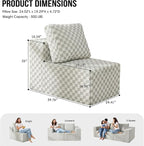 Single Sofa 1 Seat Couch with Deep Seat Memory Foam Cloud Chair with Pillows - Image 2
