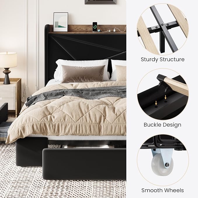SHA CERLIN Full Size Bed Frame - Image 9