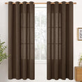 YoungsTex Brown Linen Curtains 72 Inch Length by YoungsTex