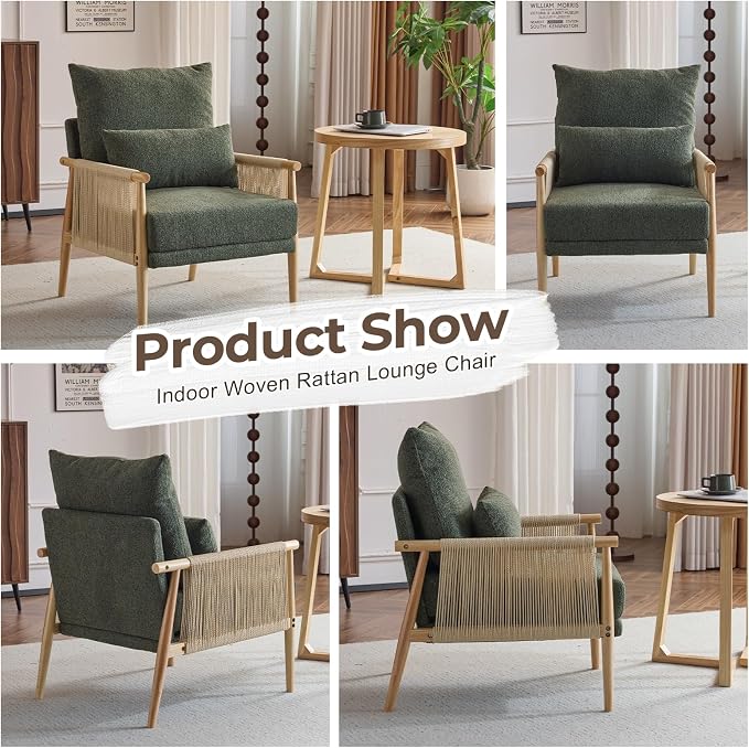 Karl home Cozy Chenille Accent Chair - Image 5