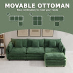 113” Modular Sectional Sofa, L Shaped Cloud Couch - Image 5