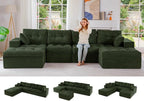 MAXYOYO 132" U Shaped Modular Sectional Sofa by MAXYOYO