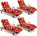 4 Pack Outdoor Chaise Lounge Chair Cushion 75.1 x 22.8 x 4.7 Inches 100% by Uthem