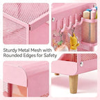 SYKIARIOL Kids Nightstand for Girls, Metal Bedside Table - Image 5