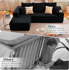 95" Cloud Sectional Couch with L-Shape Chaise, Modern Cloud Couch with Deep Seat - Image 7