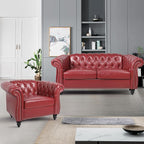 QHITTY 2 Piece Living Room Set, Sectional Chesterfield Sofa Chair Contemporary - Image 9
