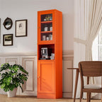YAUWOH 2-Door Metal Storage Cabinet, Tall Slim Pantry Organizer - Image 5