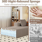 95" Cloud Sectional Couch with L-Shape Chaise, Modular Comfy Sofa Chaise Longue - Image 3
