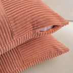 Fancy Homi 2 Packs Coral Decorative Throw Pillow Covers 18x18 Inch - Image 4