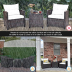 Tangkula 3 Pieces Patio Furniture Set, PE Rattan Wicker 3 Pcs Outdoor Sofa Set - Image 6