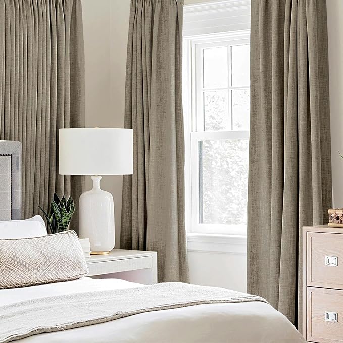 MIULEE 100% Blackout Linen Curtains - Image 2