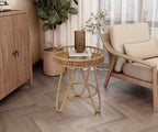 FINECASA Rattan Side Table - Image 3