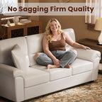 Morden Fort Faux Leather Sofa Couch, Modern Luxury Furniture - Image 6