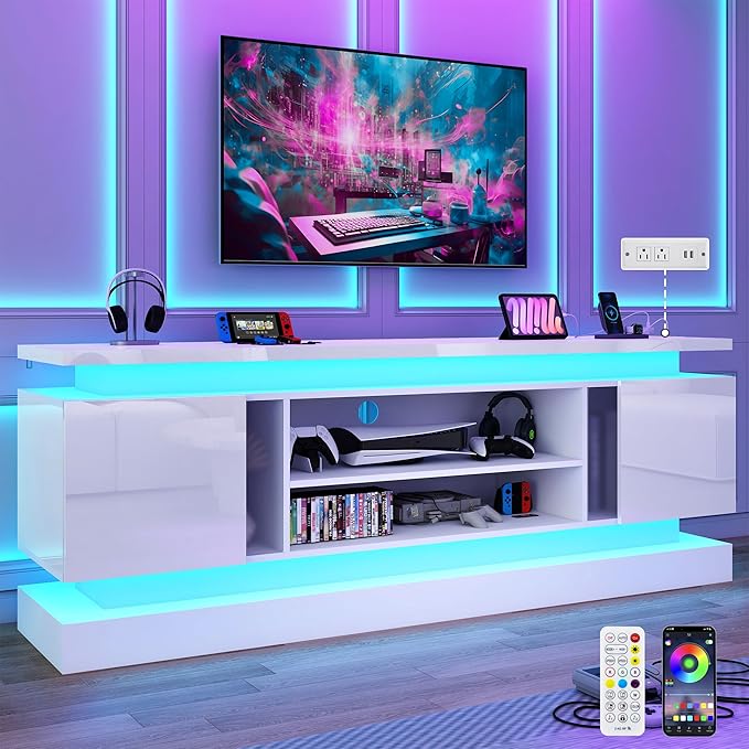 chartustriable 71IN LED TV Stands w/Power Outlet by chartustriable