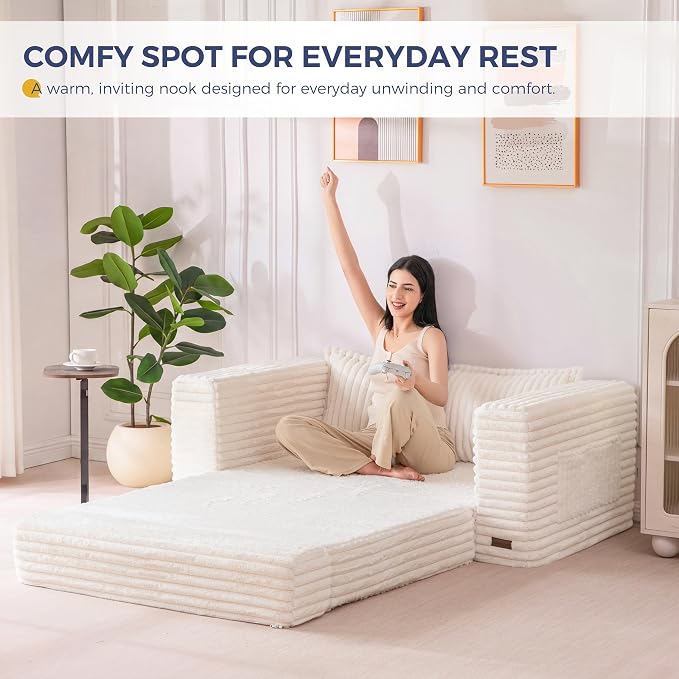 MAXYOYO Convertible Sofa Bed, 2 in 1 Folding Couch Bed - Image 5