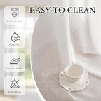 MYSKY HOME Floor to Ceiling Curtains 102 Inches Long White Sheer Window Drapes - Image 7