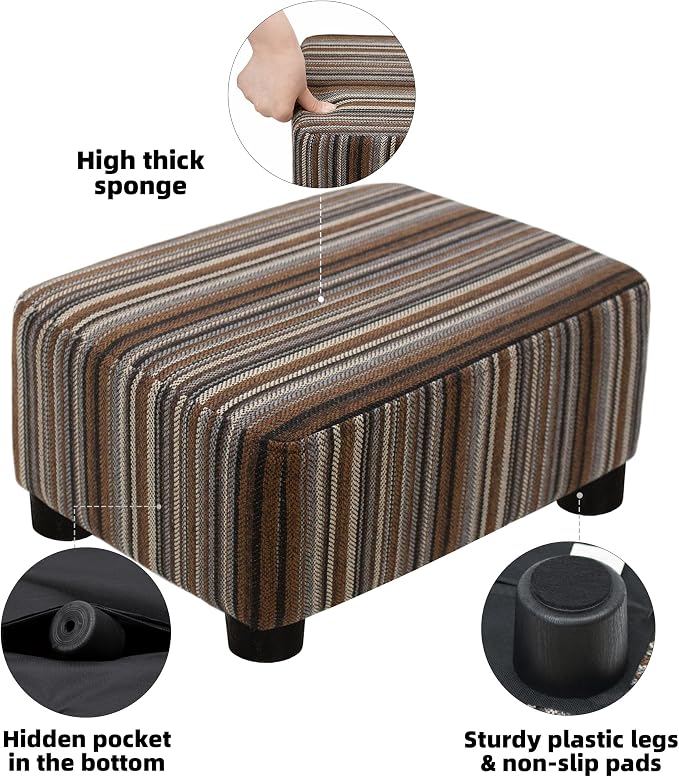CAROLMADE Small Foot Stool Ottoman Footstool - Image 5