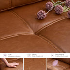 TYBOATLE Brown Sofa Couch Sectional Couches - Image 3