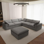 JACH V Shape Couches Sectional for Living Room, Modular Convertible Sofa Couch - Image 4