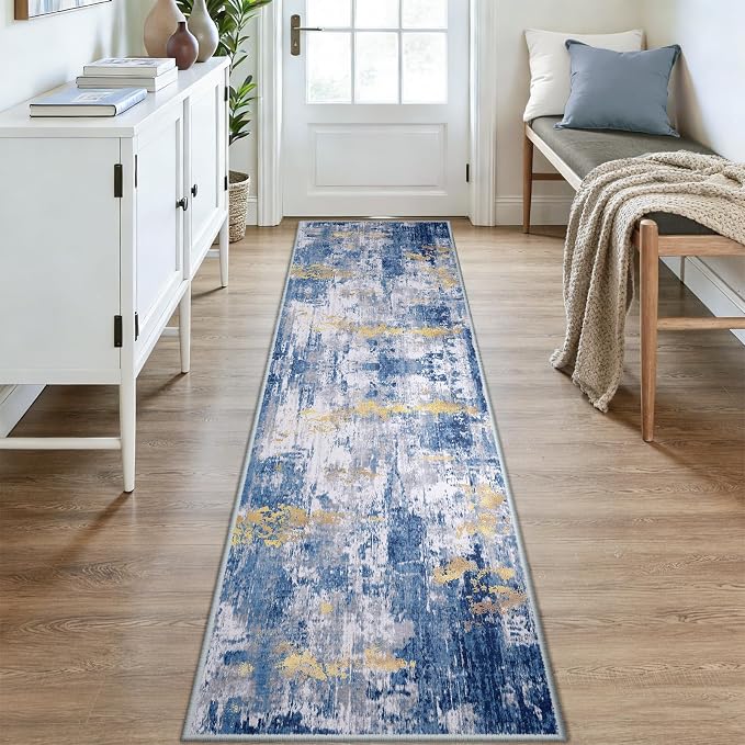 RELEANY Washable Runner 2'x9' Abstract Area Rug - Image 2