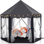 Monobeach Princess Tent Girls Black Large Playhouse Kids Castle Play Tent by Monobeach