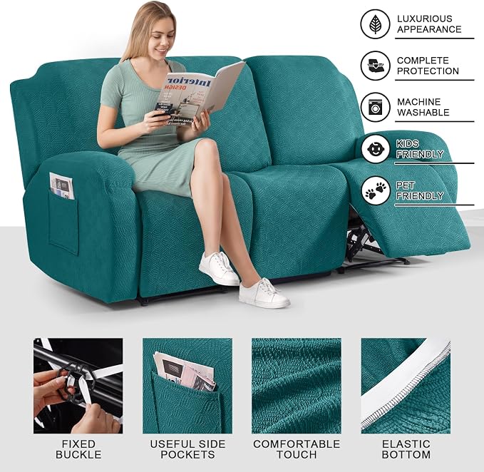 Timeles Recliner Covers for 3 Seater Reclining Couch Covers Sofa Slipcover - Image 3
