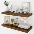 Acovy 24 Inch Floating Shelves, 9.3" Deep Floating Shelf Wall Mounted, Rustic by Acovy