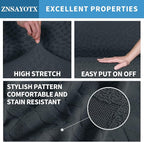 ZNSAYOTX 1 Piece Stretch Oversized Sofa Covers, New Plaid Couch Cover - Image 3