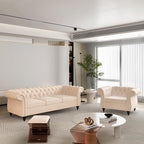 QHITTY 2 Piece Living Room Set, Sectional Chesterfield Sofa Chair Contemporary by QHITTYFurnitureLife