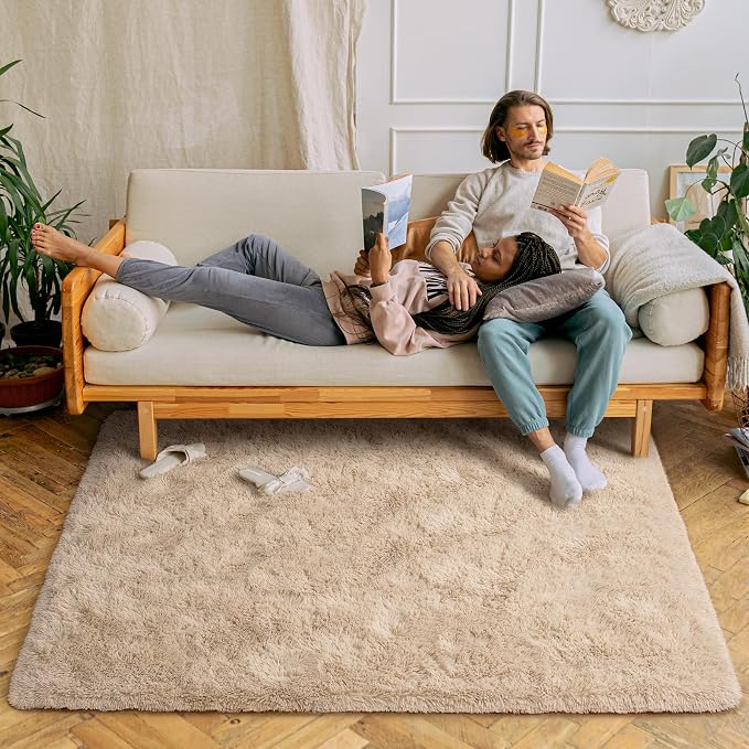 Chicrug Soft Area Rugs for Bedroom Living Room Plush Fluffy Rug 4x6 | Shag - Image 2