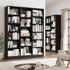 FACBOTALL Triple Wide Bookshelf, 6 Tier Large Bookshelf, Bookcase - Image 4