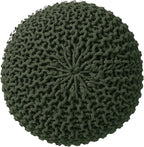 REDEARTH Round Hand Knitted Pouf - Image 4