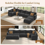 Vesgantti Large Modular Sectional Sofa, Big Comfy Cloud Couch - Image 7