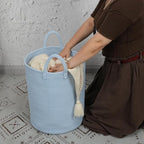 XUANGUO Cotton Rope Laundry Basket Hamper - Image 3
