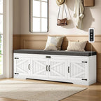 UPOSOJA 60“ Farmhouse Shoe Storage Bench by UPOSOJAWishesYouaNiceDay