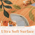 DUKINO 6x9 Area Rugs, Floral Washable Rug - Image 8