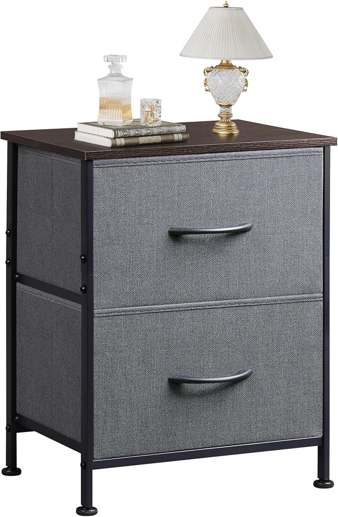 WLIVE Nightstand, 2 Drawer Dresser by WLIVE