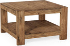 Solid Wood Coffee Table, 31.5" Square Farmhouse Center Table - Image 9