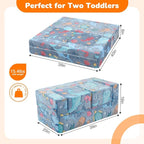 MeMoreCool Mermaid Glow-in-the-Dark Kids Play Couch, Denim Mermaid Modular - Image 3