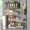 Magnetic Spice Rack for Refrigerator, 6 Pack Metal Magnetic Shelf Grey by DTUQYX